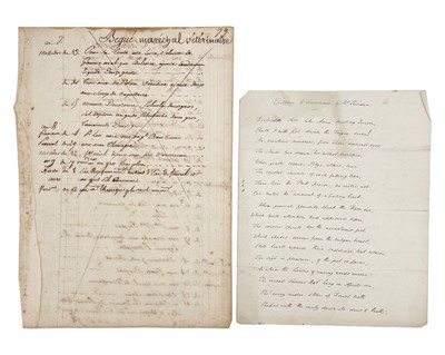 Lot 35 - A small collection of manuscripts and ephemera