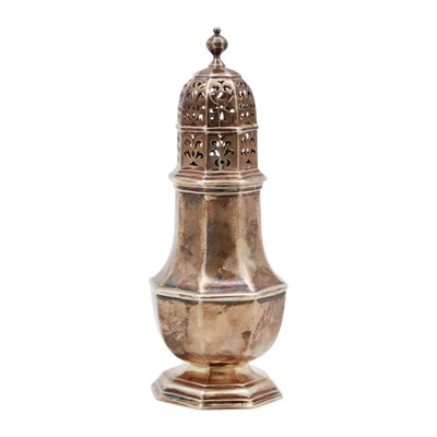 Lot 251 - A good George I Britannia Standard silver caster by Charles Adam.