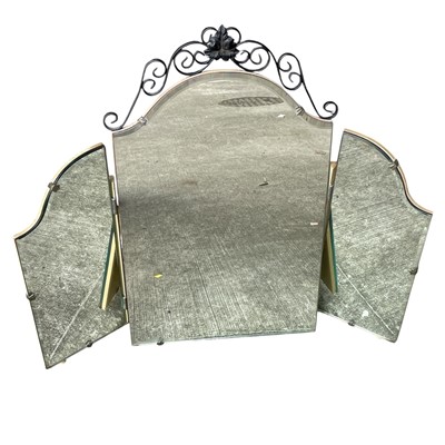 Lot 217 - A Trifold Vintage dressing table mirror with a...