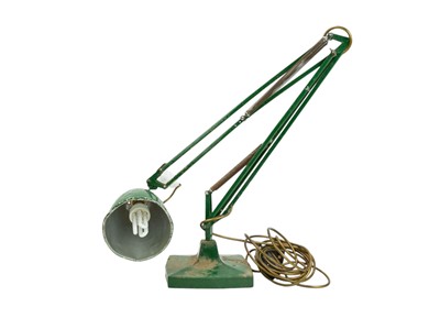 Lot 833 - A large mid century industrial Anglepoise type adjustable desk lamp.