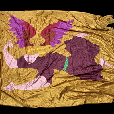 Lot 59 - Three possibly silk large banners, approx 3 x...