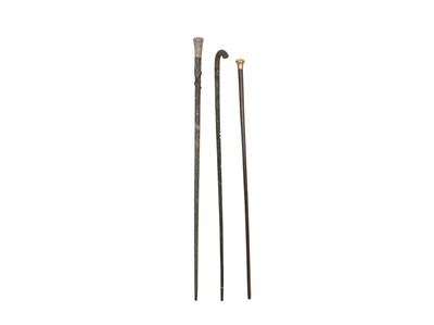 Lot 48 - Three walking canes.