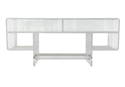 Lot 846 - A lucite entertainment stand.