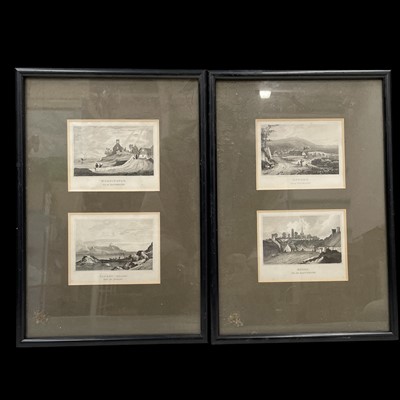 Lot 61 - Four small antique engravings of Ireland,...
