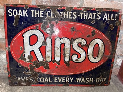 Lot 100 - A Rinso enamel sign.