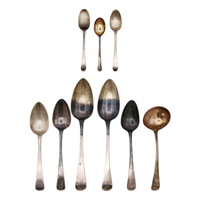 Lot 238 - A selection of hallmarked silver spoons.