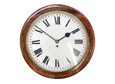 Lot 802 - An oak cased fusee wall clock, by Elliot.
