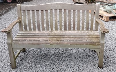 Lot 762 - A Lindsey 'Plantation Teak' garden bench.