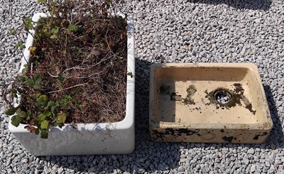 Lot 150 - A Belfast sink, width 61cm, and one other sink,...