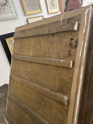 Lot 511 - A large painted, gilt, and gem set panel.