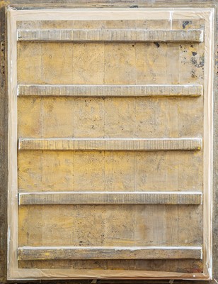 Lot 511 - A large painted, gilt, and gem set panel.