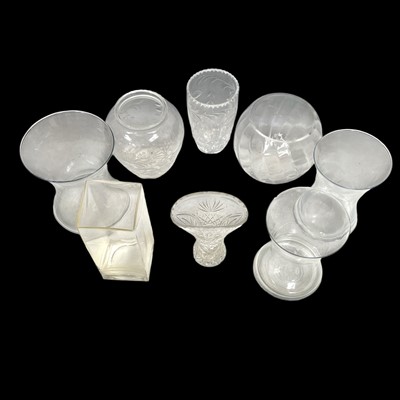 Lot 70 - Eight glass vases, the largest being 20cm high...