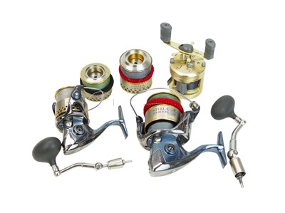 Lot 295 - Three Shimano sea fishing reels.