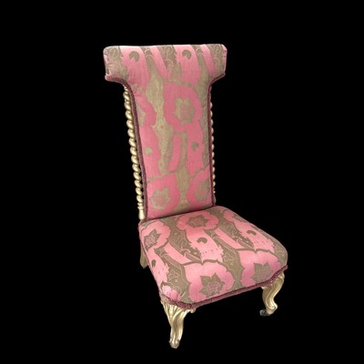 Lot 44 - A Victorian low-rise chair on brass casters,...