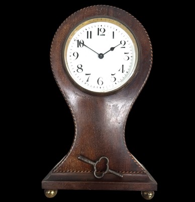 Lot 76 - An Edwardian balloon mantel clock with...