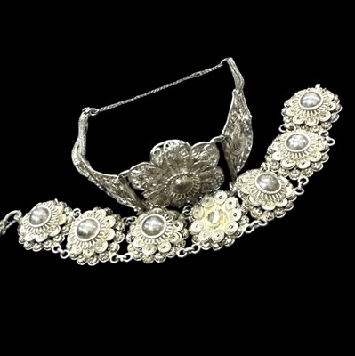 Lot 87 - Two Indian silver bracelets.