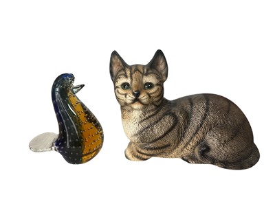 Lot 96 - A Harvey Knox porcelain figure of a tabby cat,...