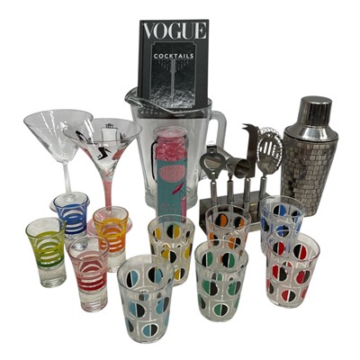 Lot 103 - A Cocktail shaker with accessories and...
