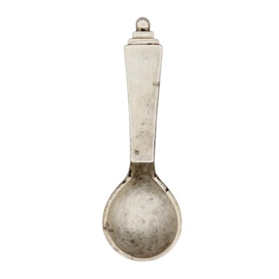 Lot 269 - GEORG JENSEN - An 830 silver Pyramid salt spoon.