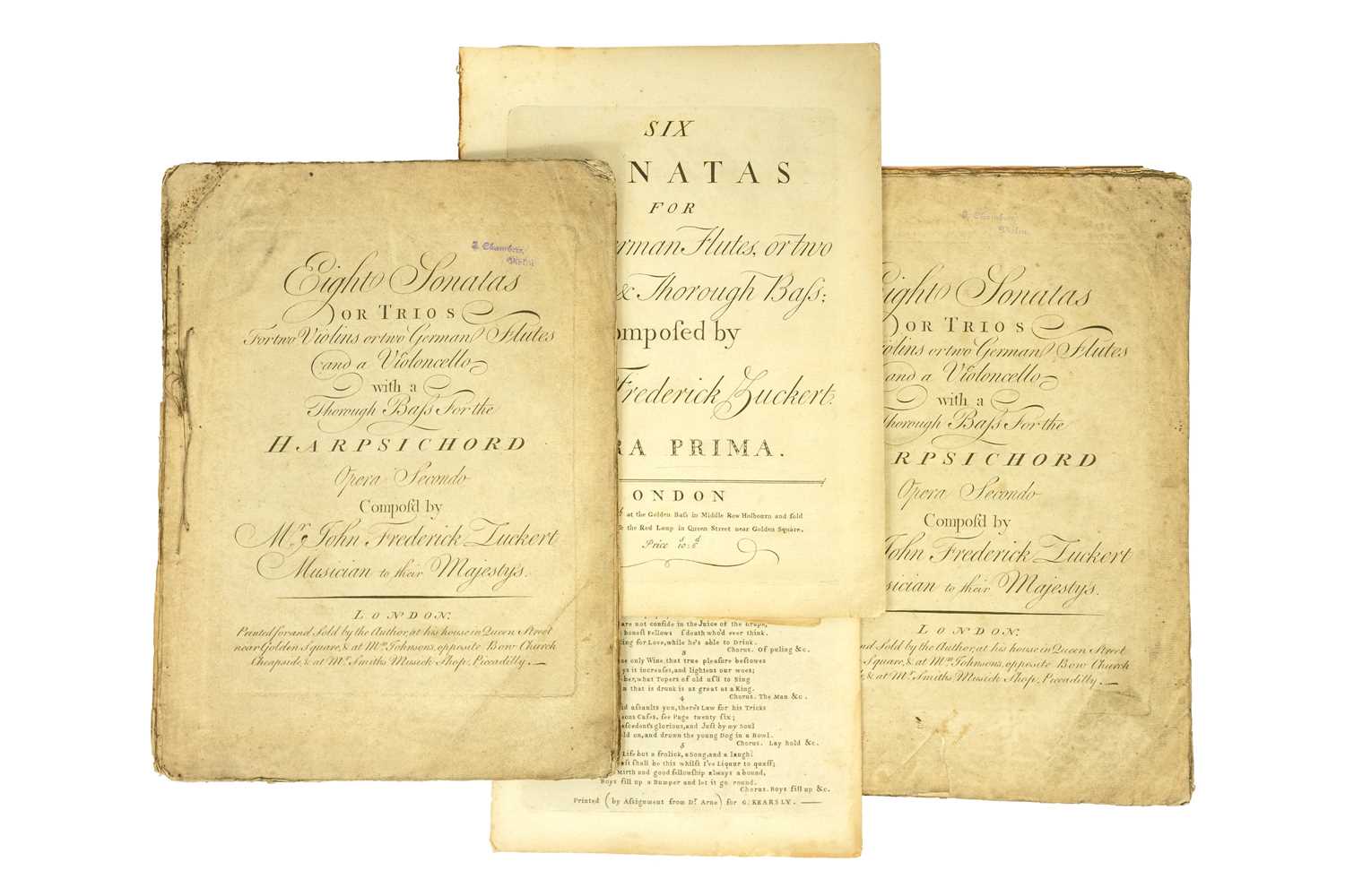 Lot 21 - (Sheet Music) John Frederick Zuckert