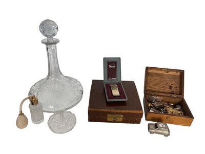 Lot 109 - Costume jewellery, a crystal decanter, a...