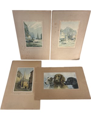 Lot 113 - Three watercolour prints, two are Arnold Berry...