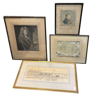 Lot 148 - A Tinted Lithograph Map of Norfolk 41 x 35cm,...