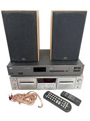 Lot 168 - Hi-Fi; a NAD 4225 stereo tuner, a Sony...