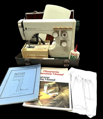 Lot 166 - A vintage Husqvarna 2000 sewing machine, once...