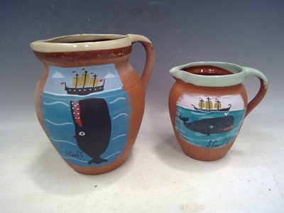 Lot 1 - Stephen CAMPS, Painted Terracotta Jugs. The...