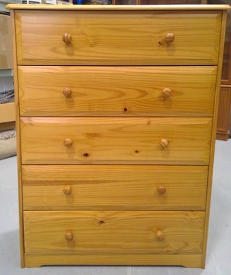 Lot 39 - A Modern Pine Tallboy. The measurements are...