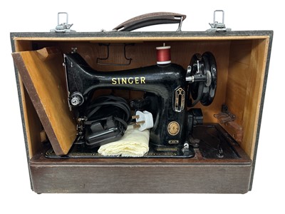 Lot 62 - A Singer '99K' electric sewing machine, cased,...