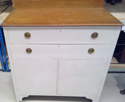 Lot 44 - A Painted Mahogany Washstand. The Stand is...