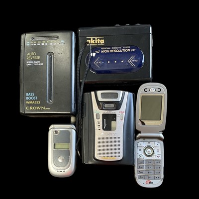 Lot 81 - A Sony Walkman, two Crown & an Akita cassette...