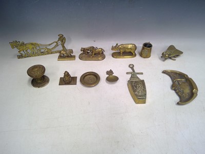 Lot 35 - A Nice Selection of Brass Animals, a Billiken...