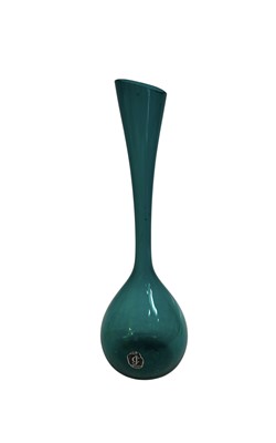 Lot 86 - A Lindshammar / Gunnar Ander turqouise vase,...