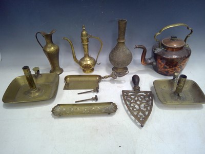 Lot 31 - A Selection of Brass and a Copper Kettle.