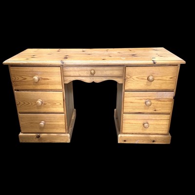 Lot 99 - A pine desk/dressing table, 136cm wide, 75cm...