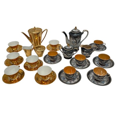 Lot 119 - A Bavarian Gold Lustre coffee set with a...