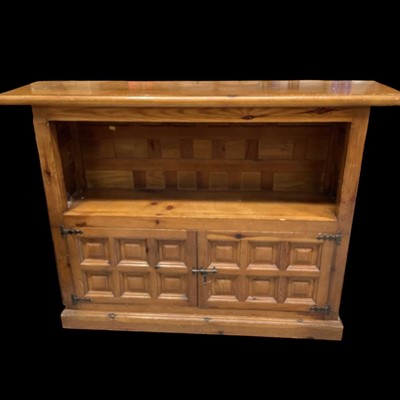 Lot 122 - A Hardwood Sideboard with Decorative Panels....