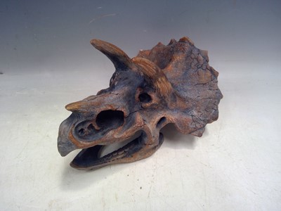 Lot 152 - A Resin Triceratops Skull. The Skull measures...