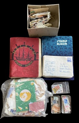 Lot 82 - Two albums and a selection of loose stamps.