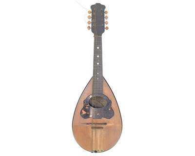 Lot 337 - A Neopolitan rosewood and boxwood strung mandolin