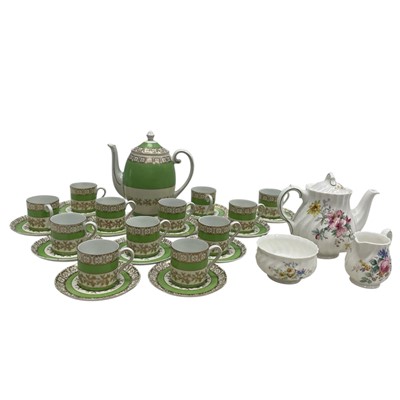 Lot 191 - A part coffee set from Czechoslovakia with a...