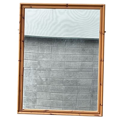 Lot 221 - A Large pine-framed Mirror 103 x 133cm.