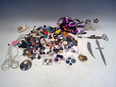 Lot 238 - A Mixed lot of Buttons, Letter Openers, Wick...