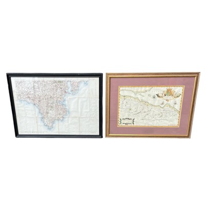 Lot 239 - A Shyres of Lothian framed reproduction map,...
