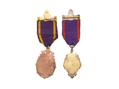 Lot 1 - A 9ct gold and enamel Independent Order of Oddfellows medal.