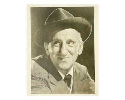 Lot 55 - (Signed) Jimmy Durante, black and white...