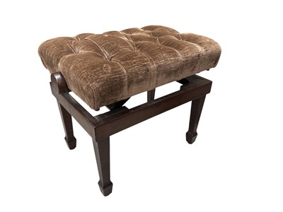 Lot 10 - A Collezione Lanzani adjustable piano stool, a...